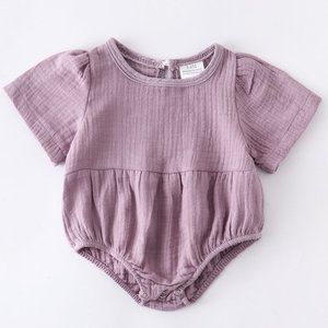 Basic Linen Baby Romper